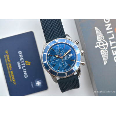 BREITLING SUPEROCEAN HERITAGE CHRONOGRAPH 46MM BLUE DIAL BOX+PAPERS 2015 REF: A13320 