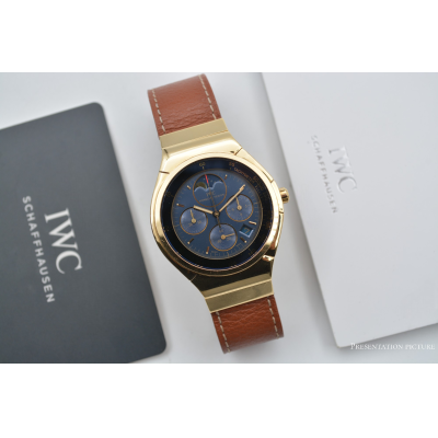 IWC PORSCHE DESIGN MOONPHASE 36MM GOLD&STEEL BLUE VINTAGE QUARTZ REF: IW3748